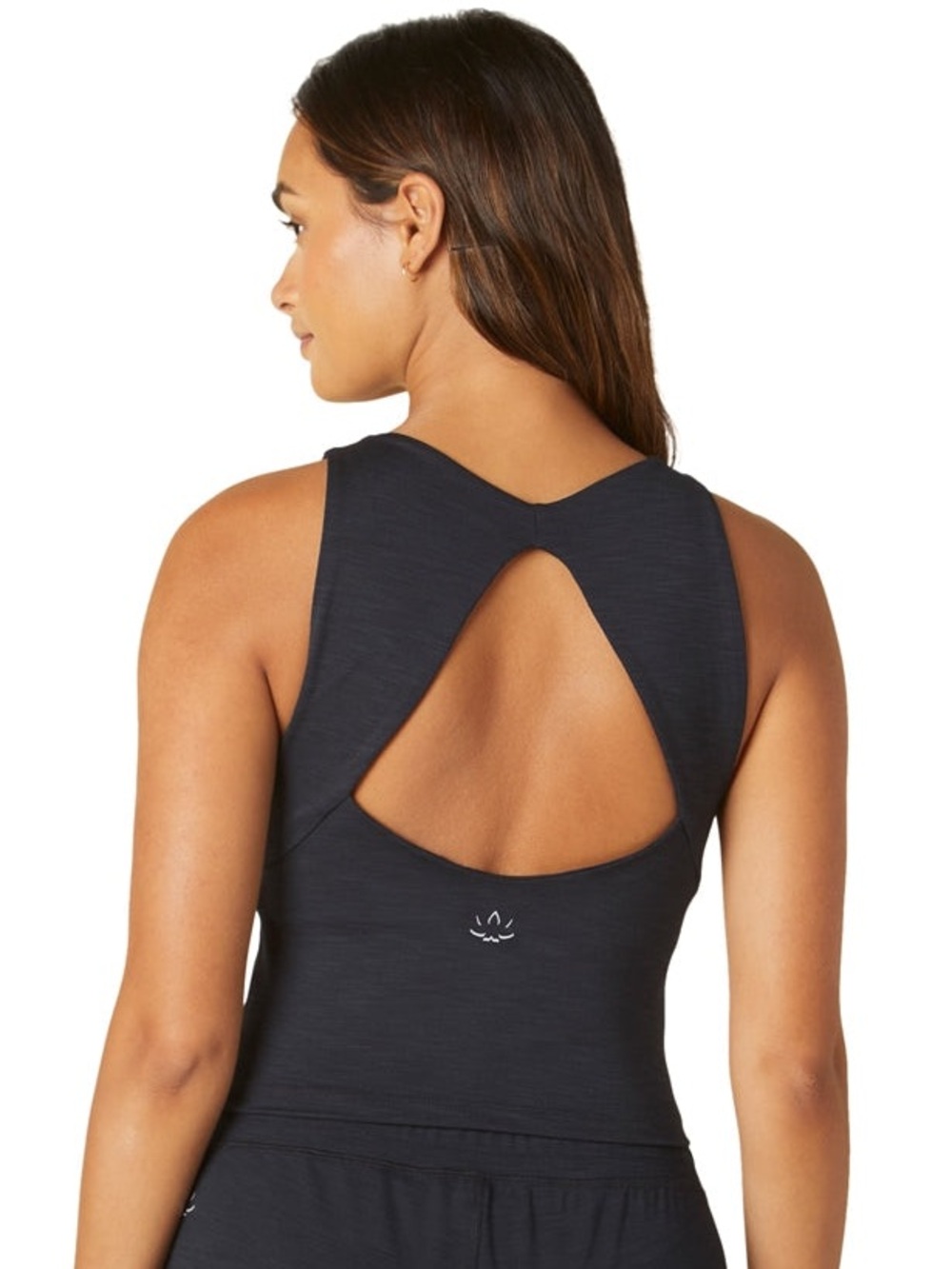 Beyond Yoga Fresh Cut Cropped Tank in Black